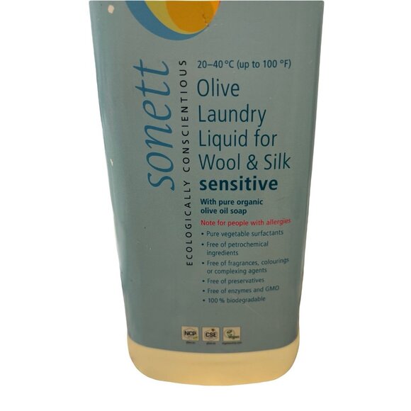 Sonett Organic Olive Laundry Liquid for Wool & Silk 1L Sensitive Formula - Picture 3 of 3
